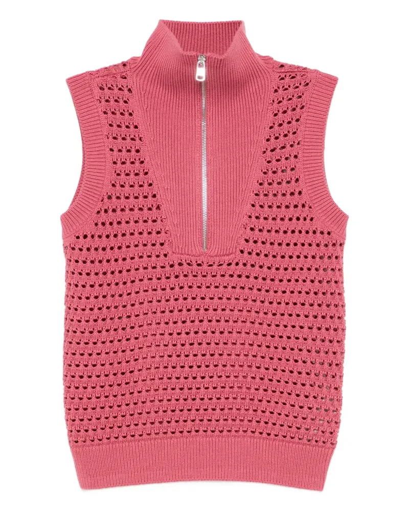 Varley Bains Tanktop mit kurzem Reißverschluss - Rosa Rosa