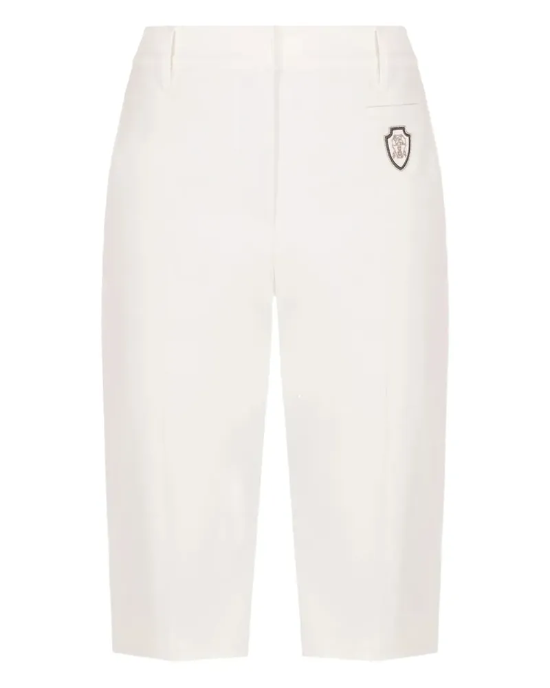 Brunello Cucinelli Hose mit Logo-Detail - Weiß Weiß