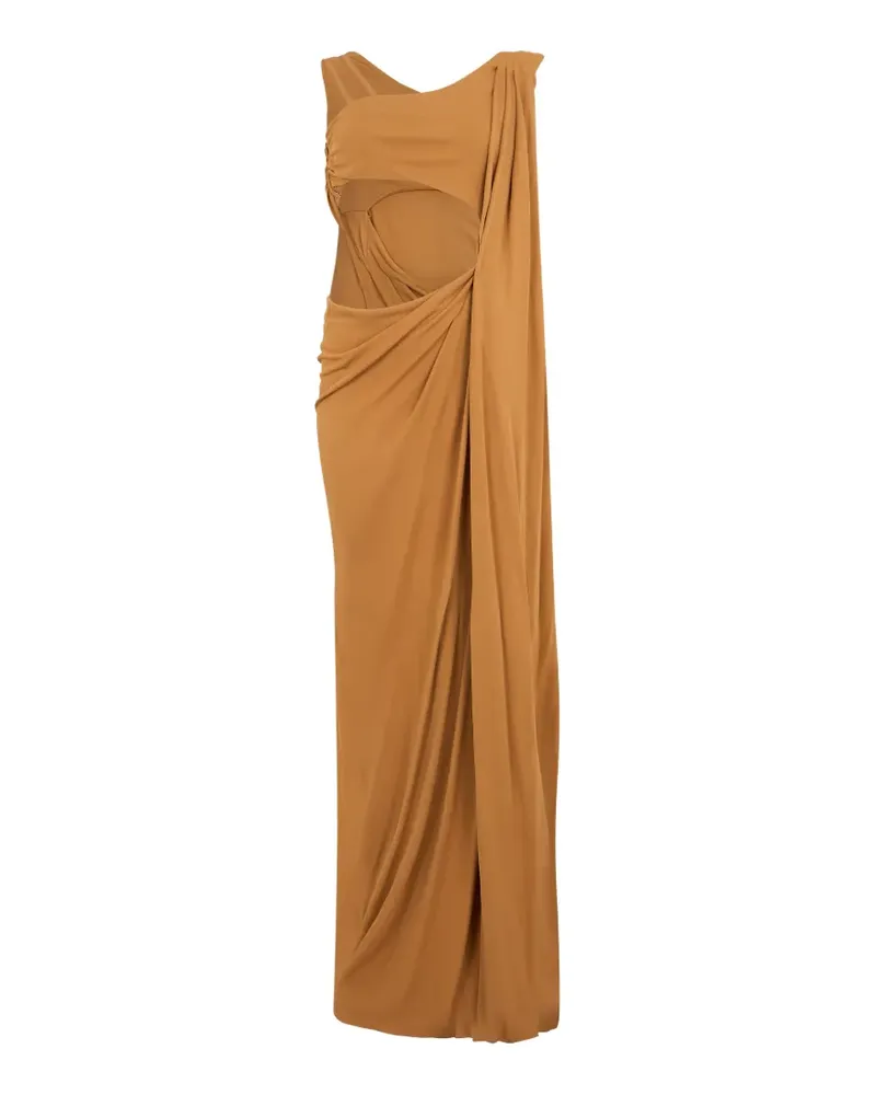 Alberta Ferretti draped cut-out maxi dress - Gelb Gelb