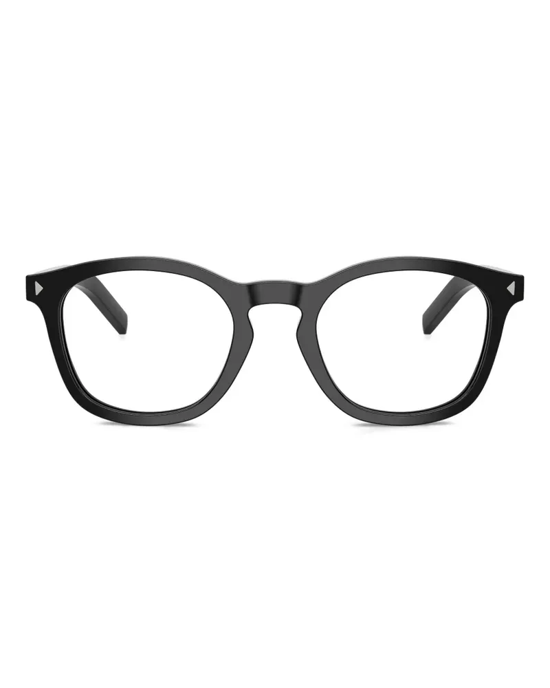 Prada Brille mit rundem Gestell - Schwarz Schwarz