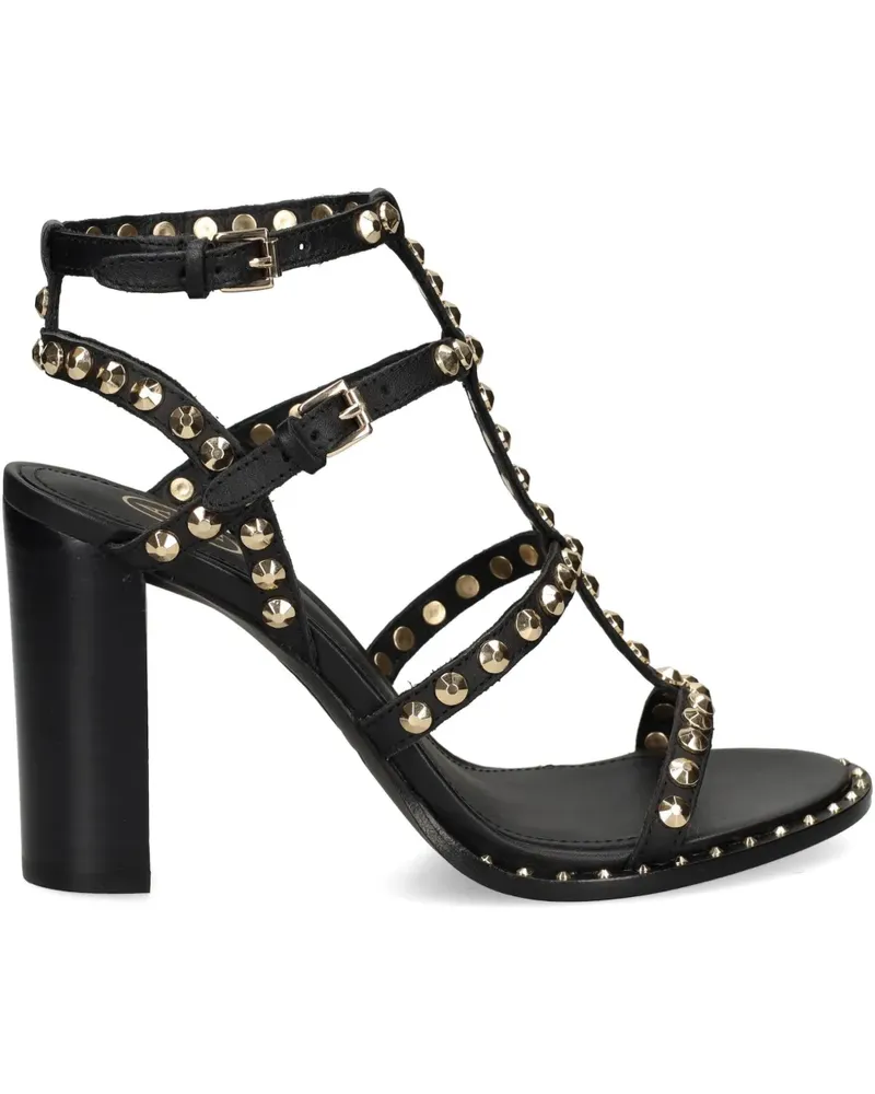 ash Sandalen aus Leder 100mm - Schwarz Schwarz
