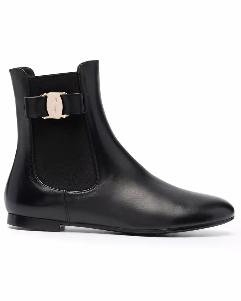 Ferragamo Vara Bow Chelsea-Boots - Schwarz Schwarz