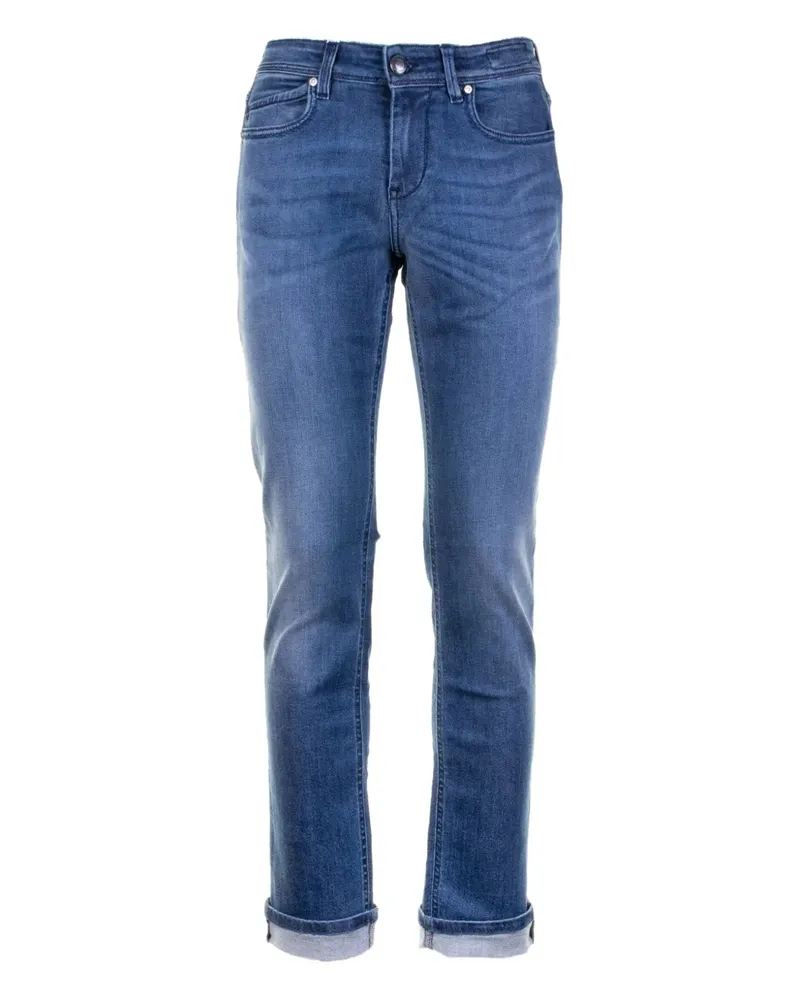 Re-HasH Jeans mit Umschlag - Blau Blau