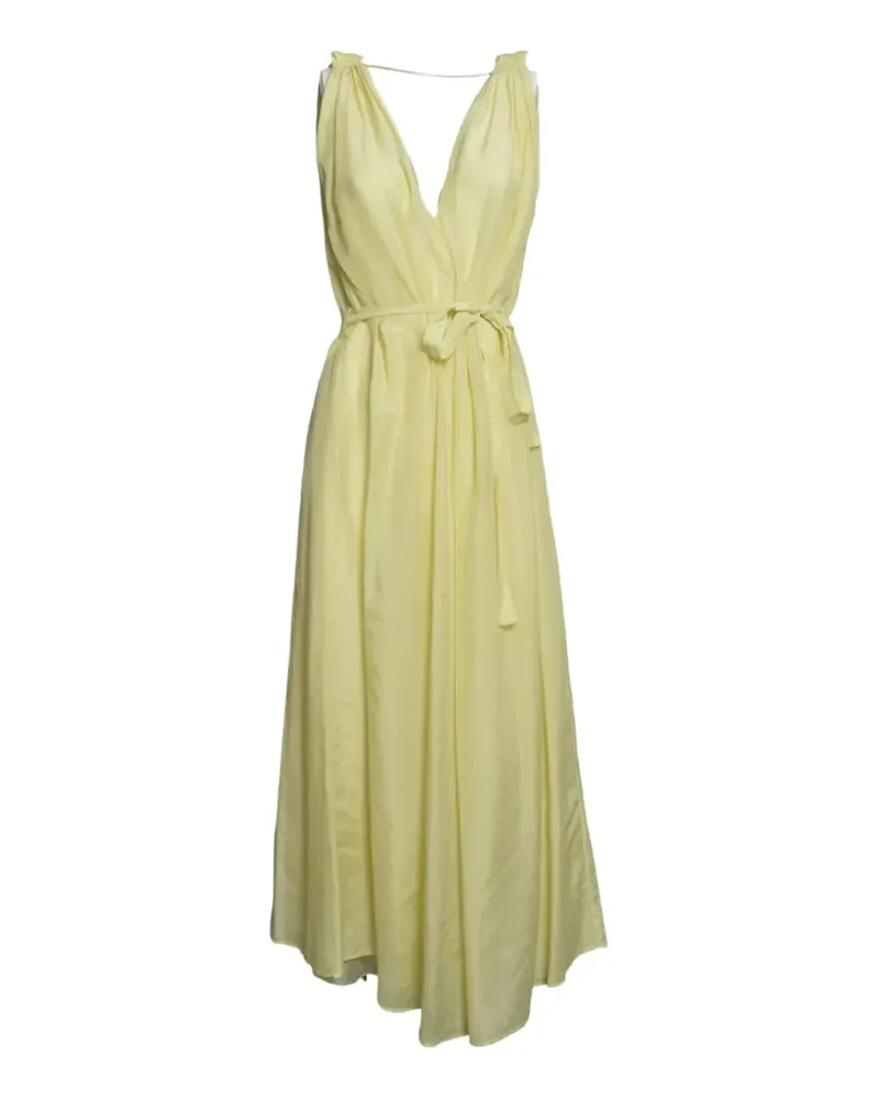 SOLOTRE belted sleeveless dress - Gelb Gelb