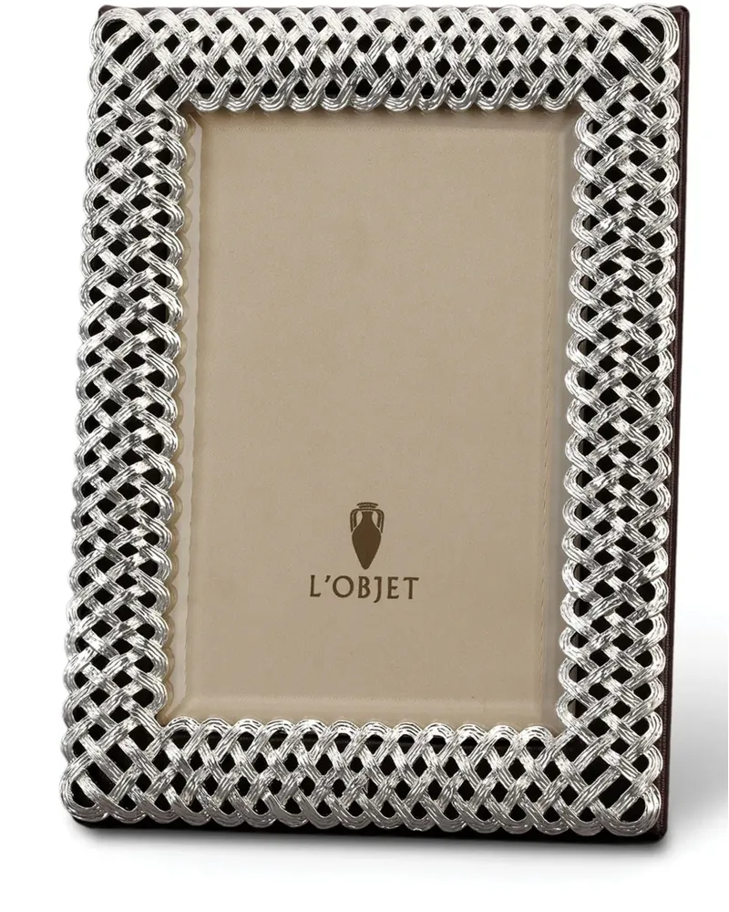 L’OBJET Braid Rahmen (10cm x 15cm) - Silber Silber