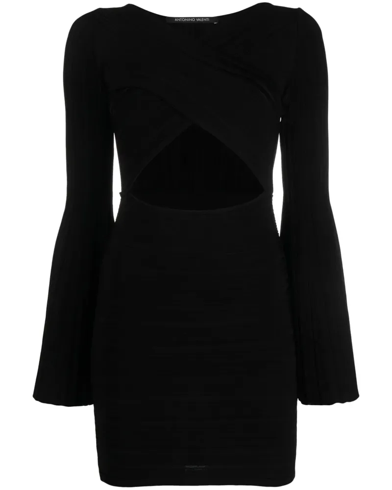 Antonino Valenti Midikleid mit Cut-Outs - Schwarz Schwarz