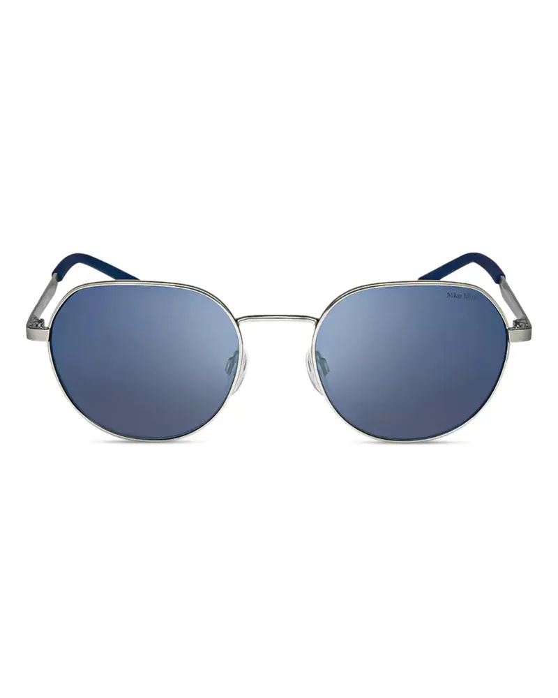 Nike Traveler Sonnenbrille mit rundem Gestell - Silber Silber