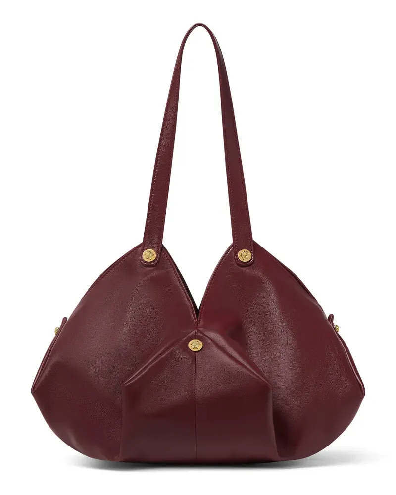 Versace Protea leather shoulder bag Rot