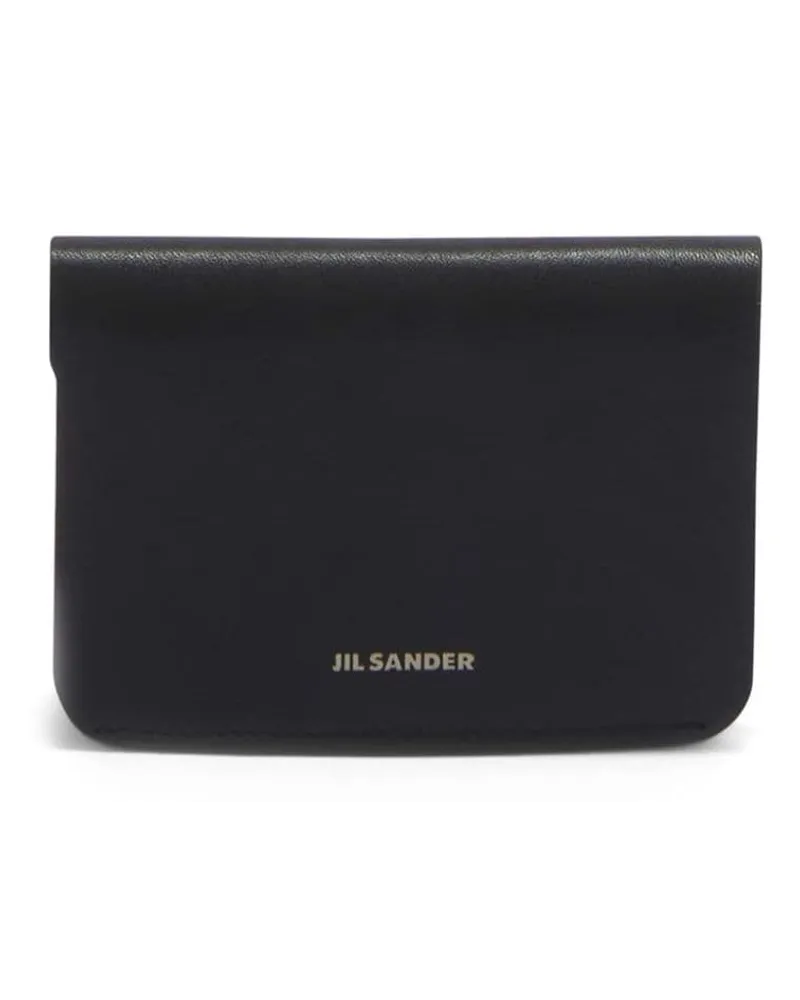 Jil Sander Portemonnaie mit Logo-Prägung - Schwarz Schwarz