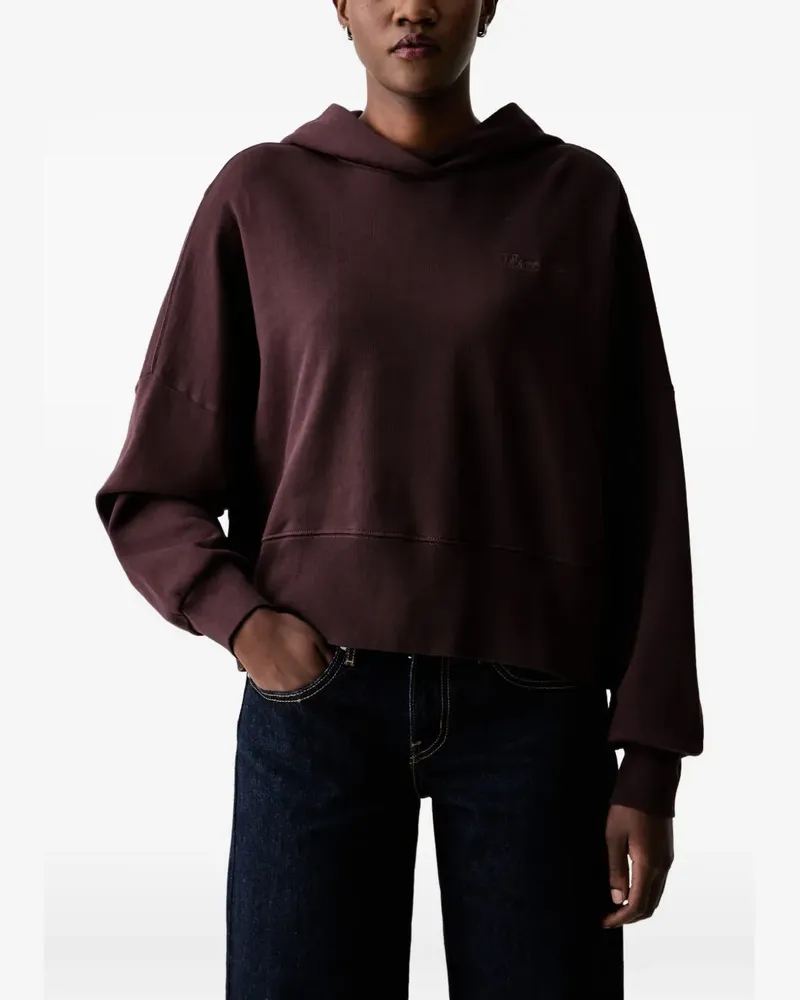 Marc O'Polo logo-embroidered hoodie - Rot Rot