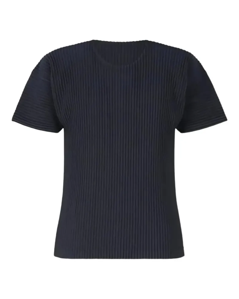 Issey Miyake pleated T-shirt - Schwarz Schwarz