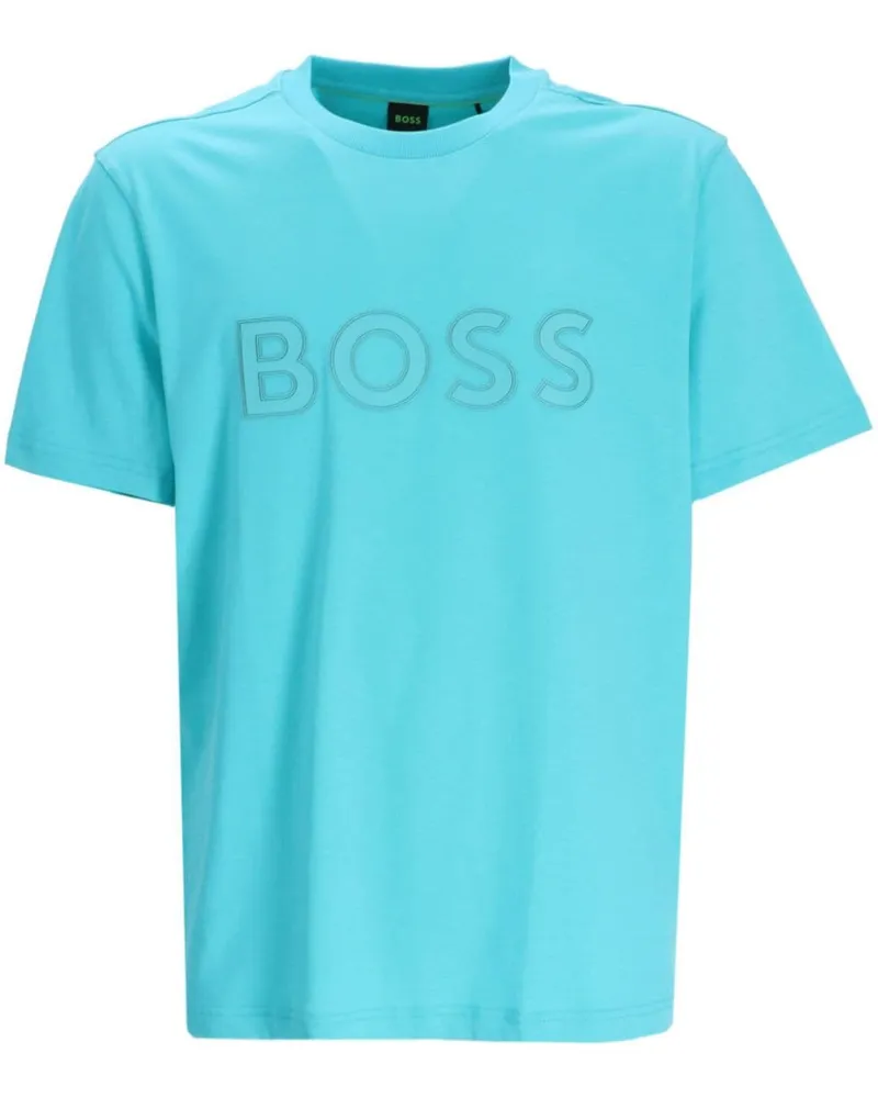HUGO BOSS T-Shirt mit Logo-Print - Blau Blau