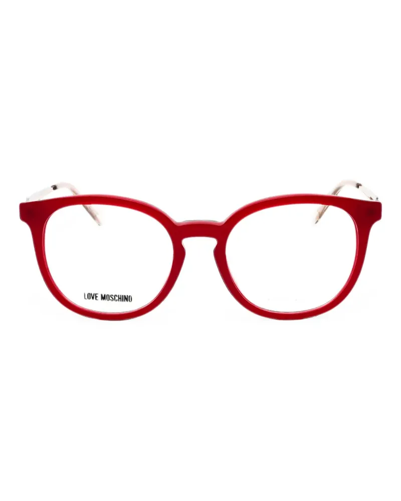 Moschino Brille mit rundem Gestell - Gold Gold