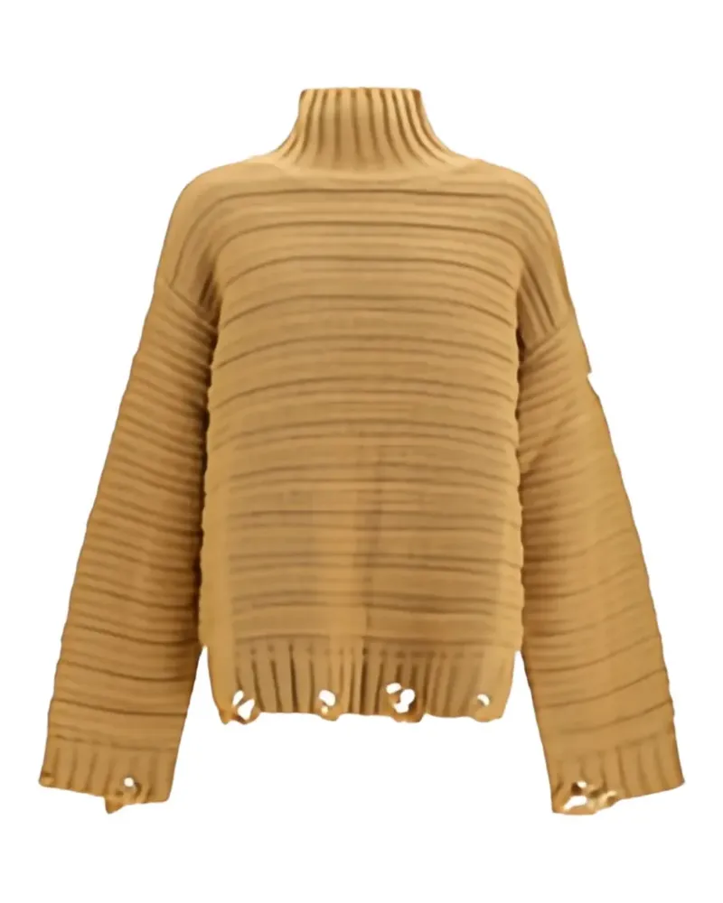 Maison Margiela Gerippter Pullover im Distressed-Look - Gelb Gelb