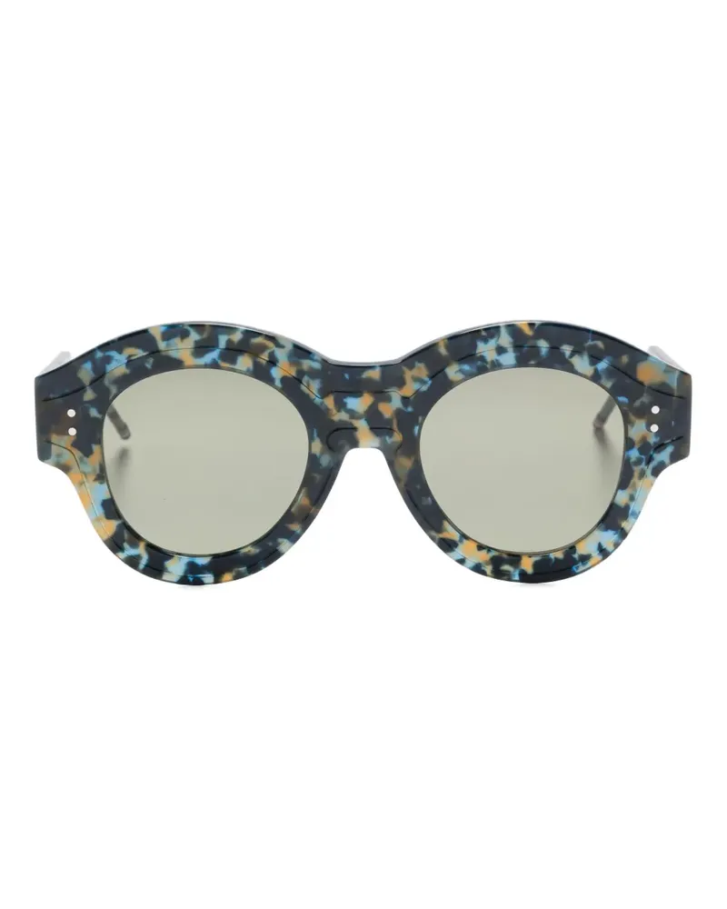 Thom Browne Sonnenbrille in Schildpattoptik - Blau Blau