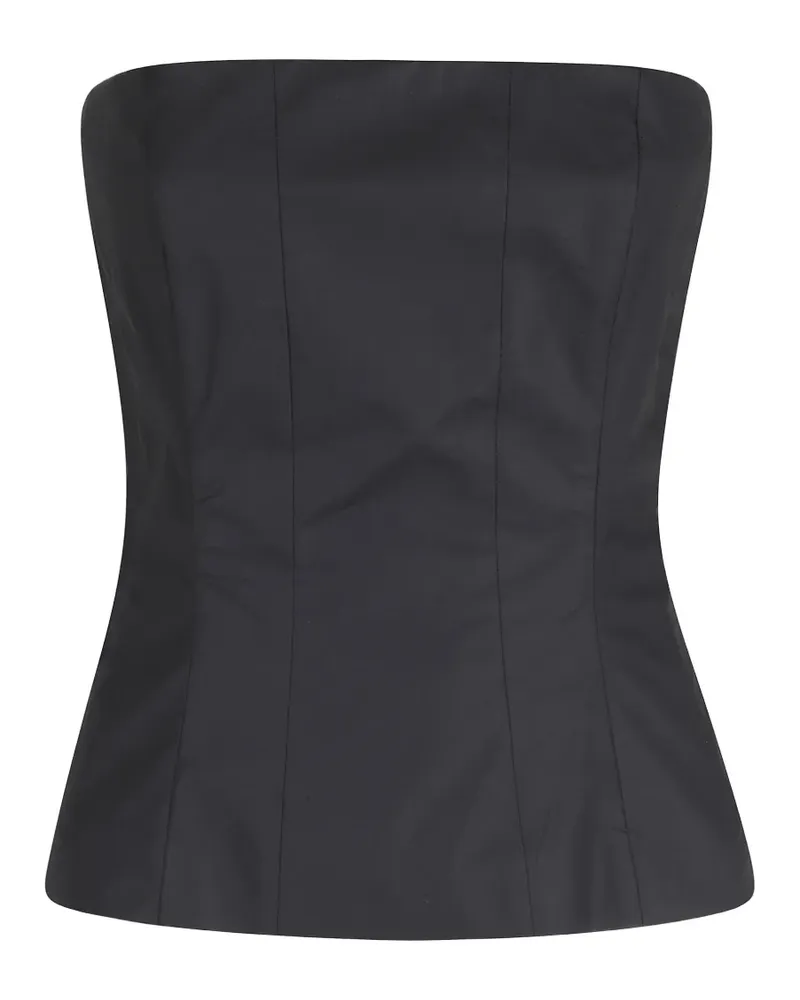 Federica Tosi strapless panelled top - Schwarz Schwarz