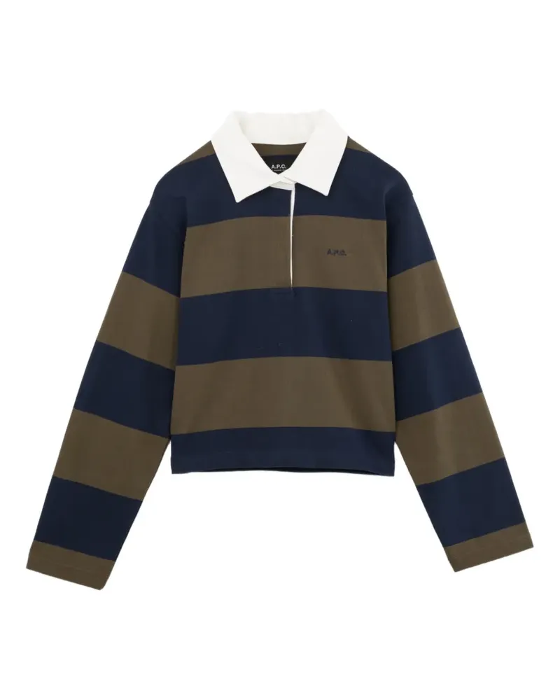 A.P.C. Gestreiftes Poloshirt - Blau Blau