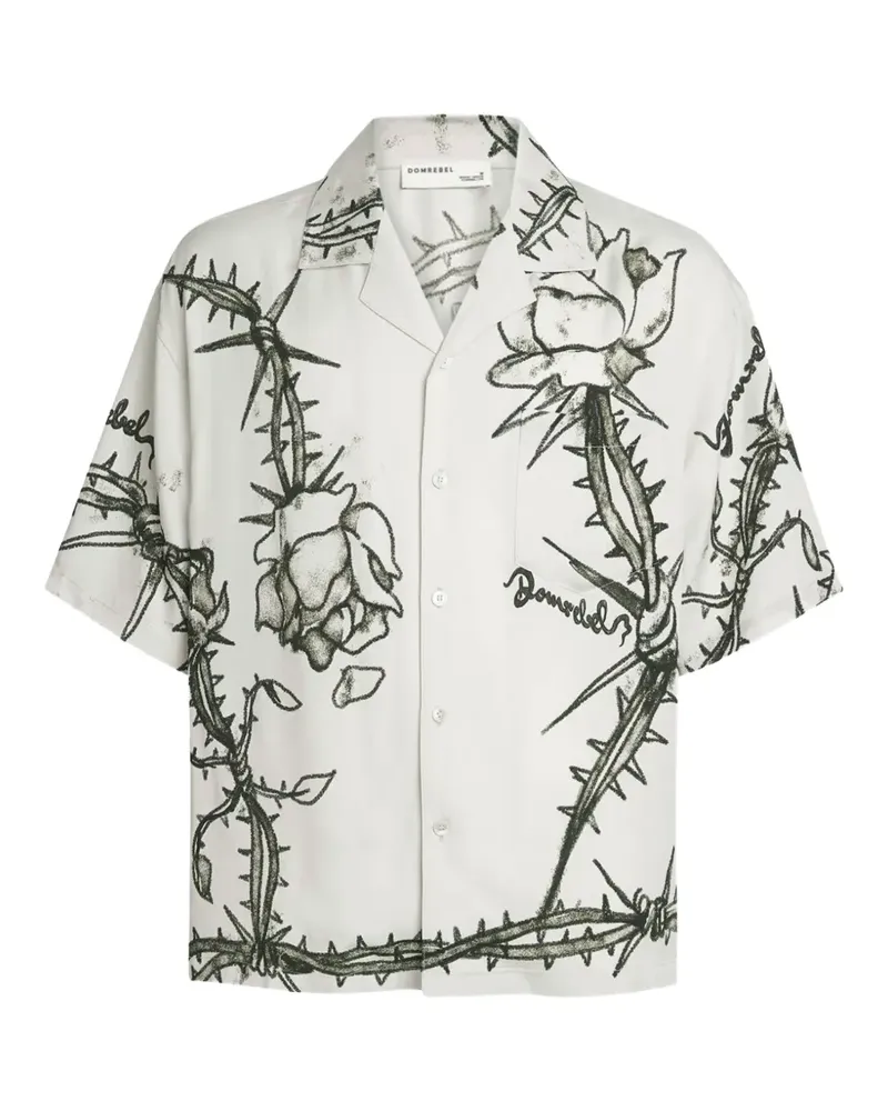 DOMREBEL Camp graphic-print short-sleeve shirt - Nude Nude