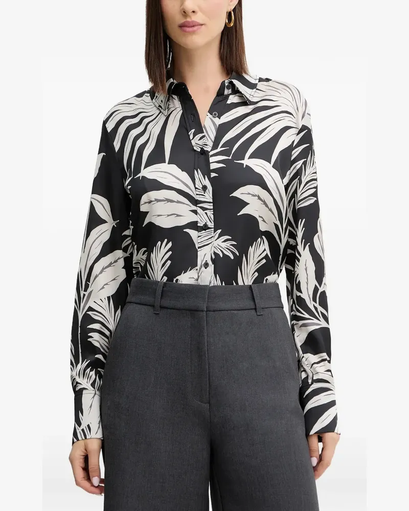 Guess Concetta Hemd mit Blumen-Print - Schwarz Schwarz