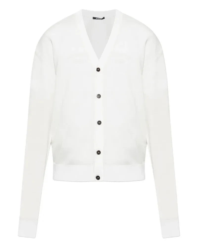 Jacquemus Cardigan mit Logo-Stickerei - Weiß Weiß