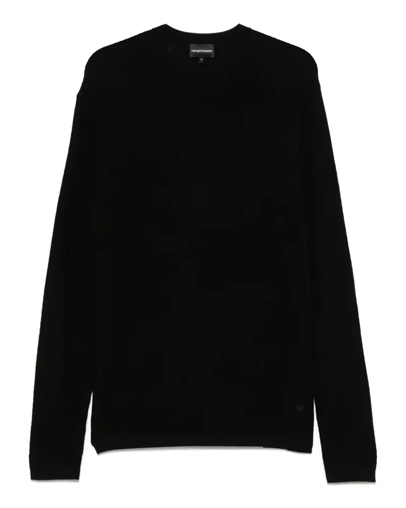 Emporio Armani Texturierter Pullover - Schwarz Schwarz