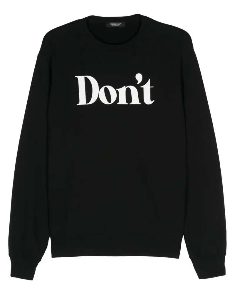 Undercover Sweatshirt mit Slogan-Print Schwarz