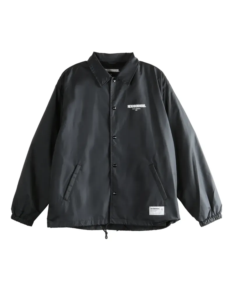 Neighborhood buttoned logo jacket - Schwarz Schwarz
