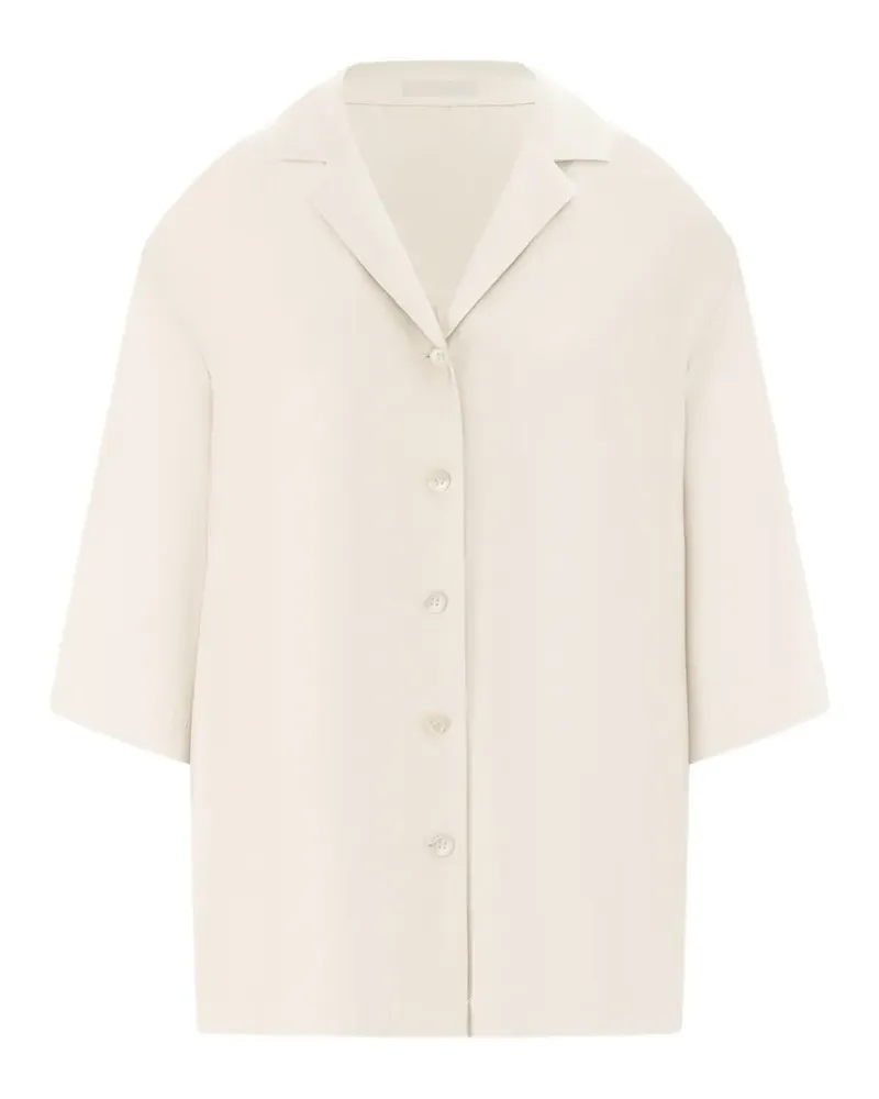 12 STOREEZ Kasumi Hemd mit fallendem Revers - Nude Nude