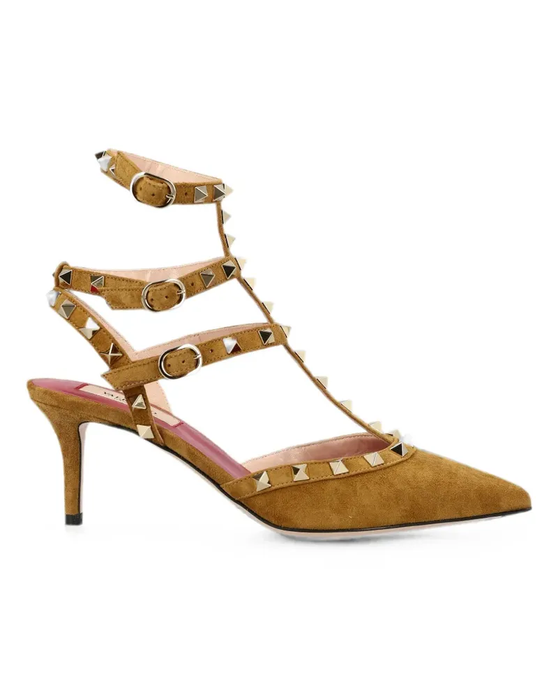 Valentino Garavani Rockstud Pumps aus Wildleder - Nude Nude