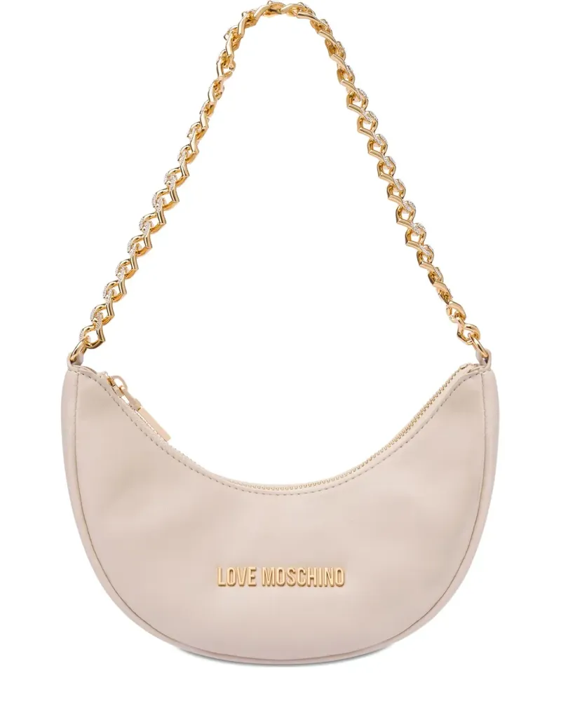 Moschino Schultertasche mit Logo - Weiß Weiß