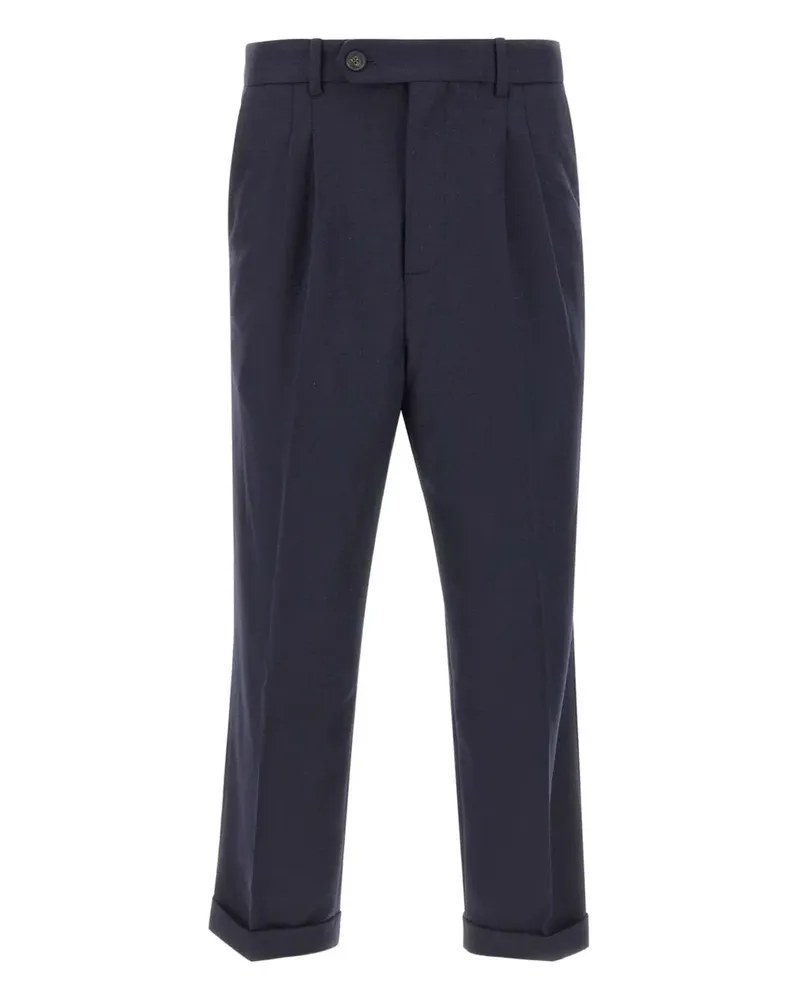 Drôle de Monsieur Bundfaltenhose mit Umschlag - Blau Blau