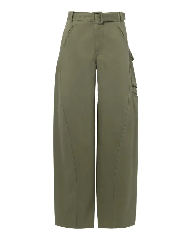Self-Portrait belted cargo pants - Grün Grün