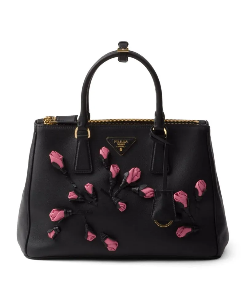 Prada Große Galleria Handtasche - Schwarz Schwarz