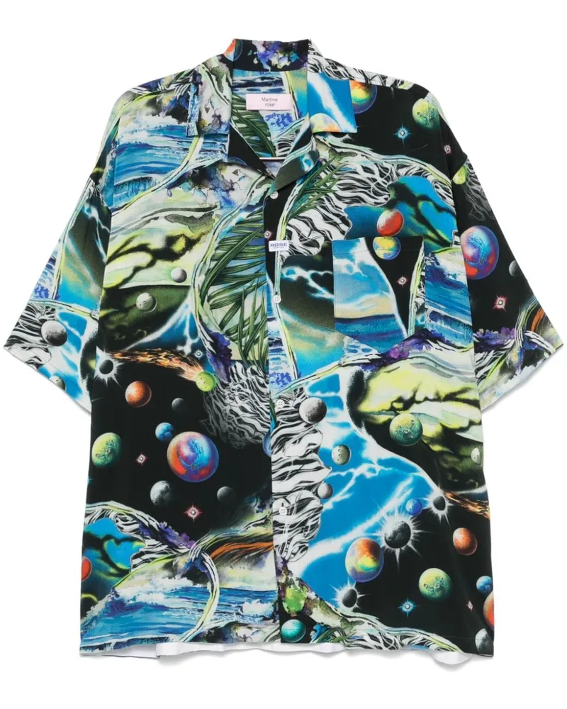 Martine Rose Hawaiihemd - Blau Blau