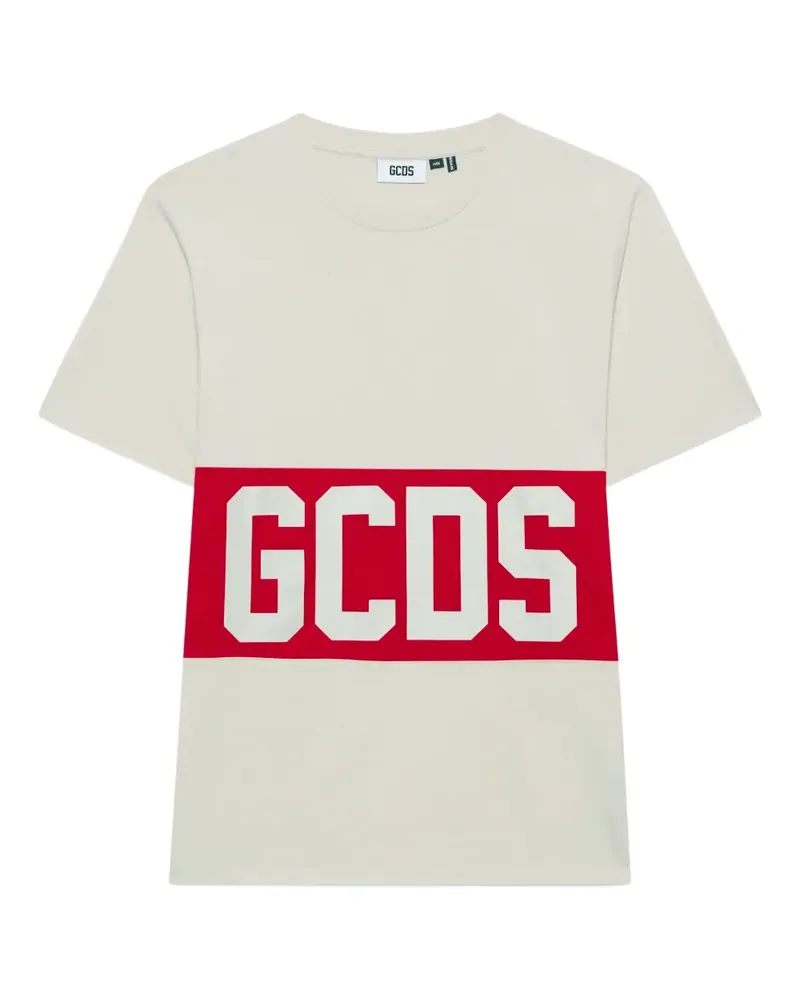 GCDS T-Shirt mit Logo-Detail - Nude Nude