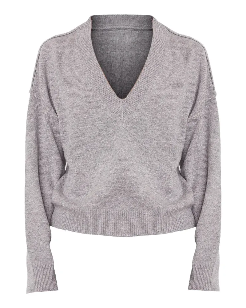 Officine Generale Pullover mit V-Ausschnitt - Grau Grau