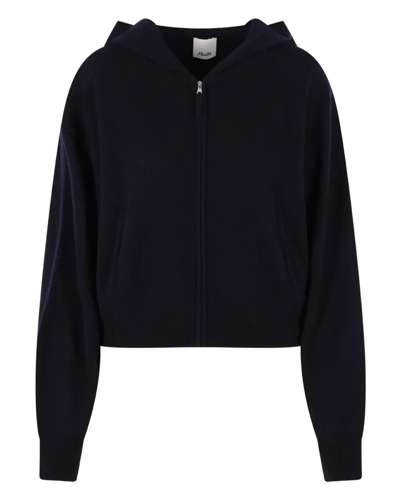 ALLUDE zip-fastening hoodie - Schwarz Schwarz