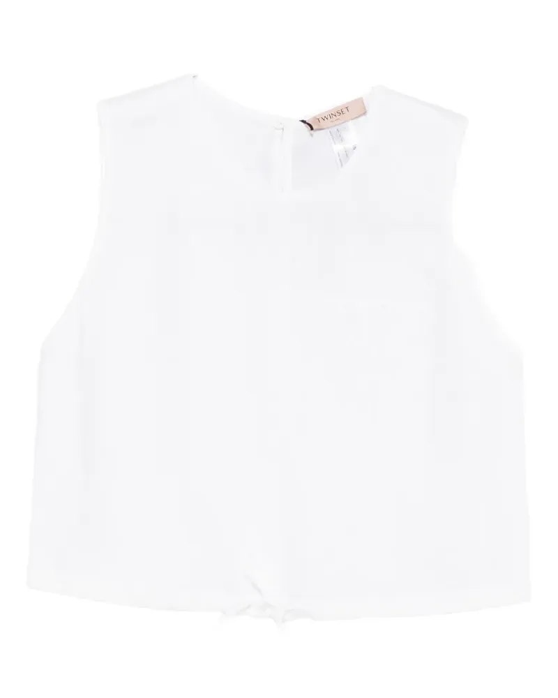 Twin-Set tie-waist top - Weiß Weiß