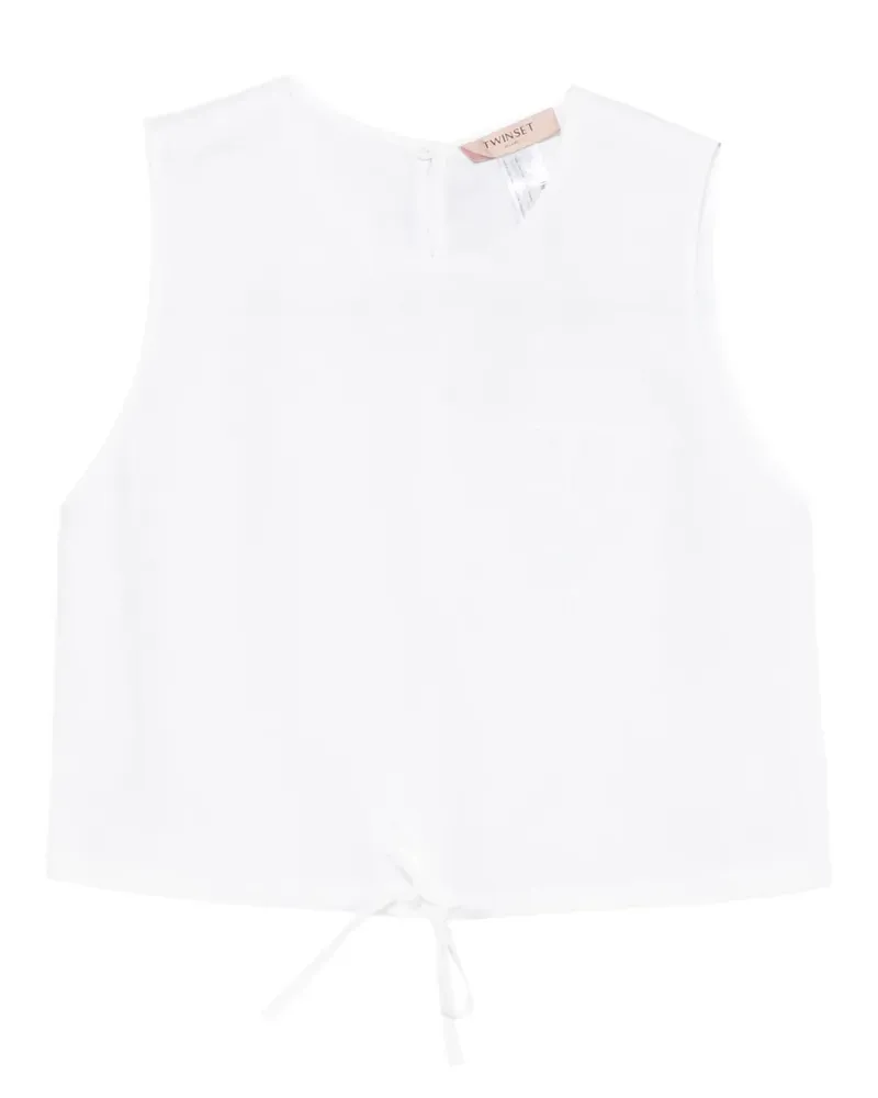 Twin-Set tie-waist top - Weiß Weiß