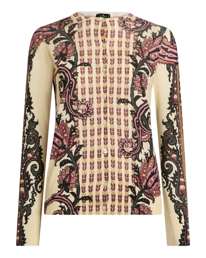 Etro Cardigan mit Paisleymuster - Nude Nude