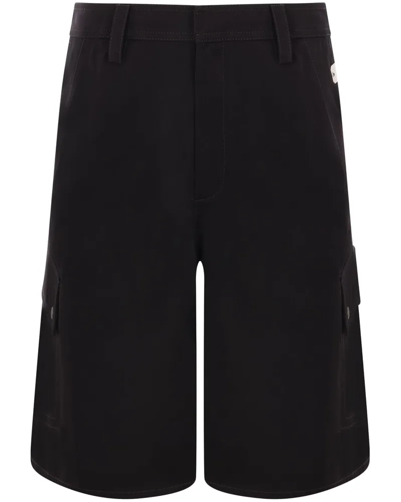 OFF-WHITE Cargo-Shorts mit Logo-Stickerei - Schwarz Schwarz