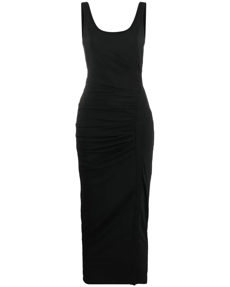Helmut Lang Drapiertes Kleid - Schwarz Schwarz