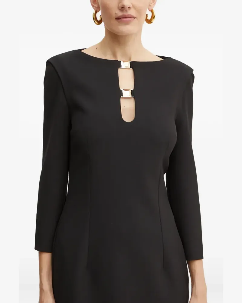 Simona Corsellini Kleid mit rundem Ausschnitt - Schwarz Schwarz