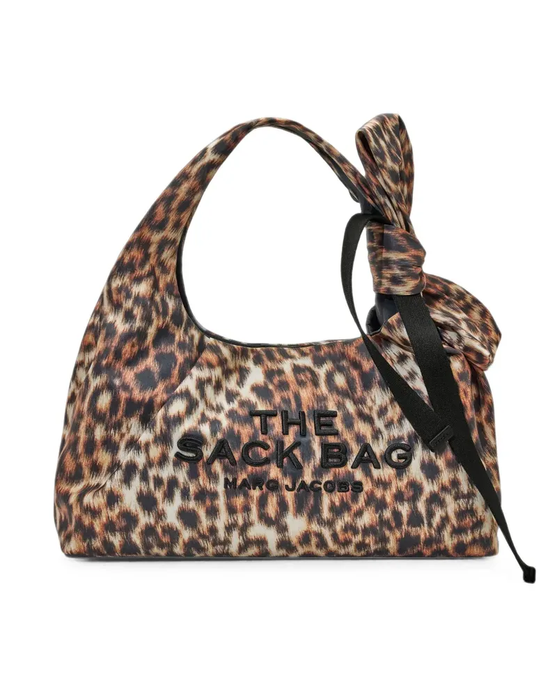 Marc Jacobs Bow Sack bag in leopard nylon - Braun Braun