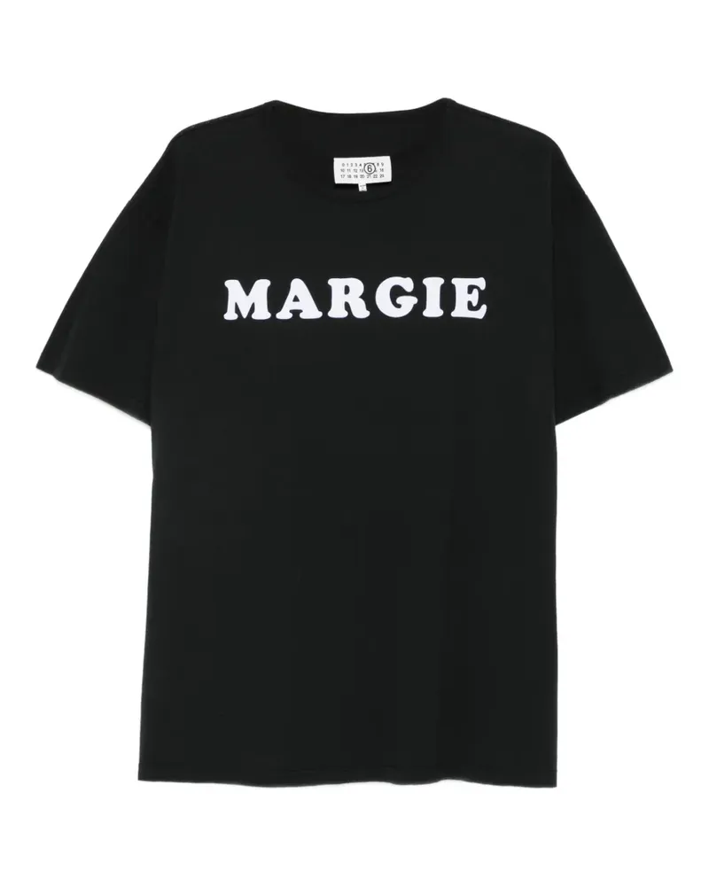 Maison Margiela logo-detail T-shirt - Schwarz Schwarz