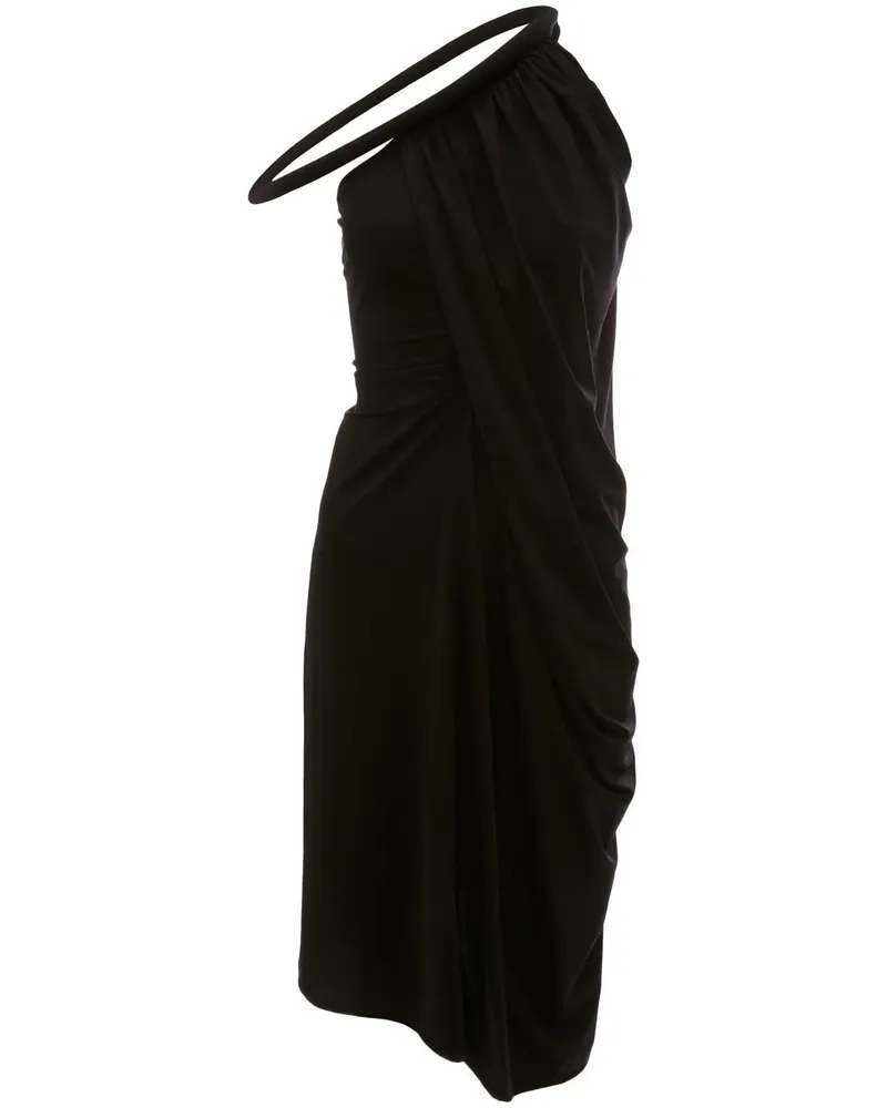 J.W.Anderson Gerafftes One-Shoulder-Kleid - Schwarz Schwarz