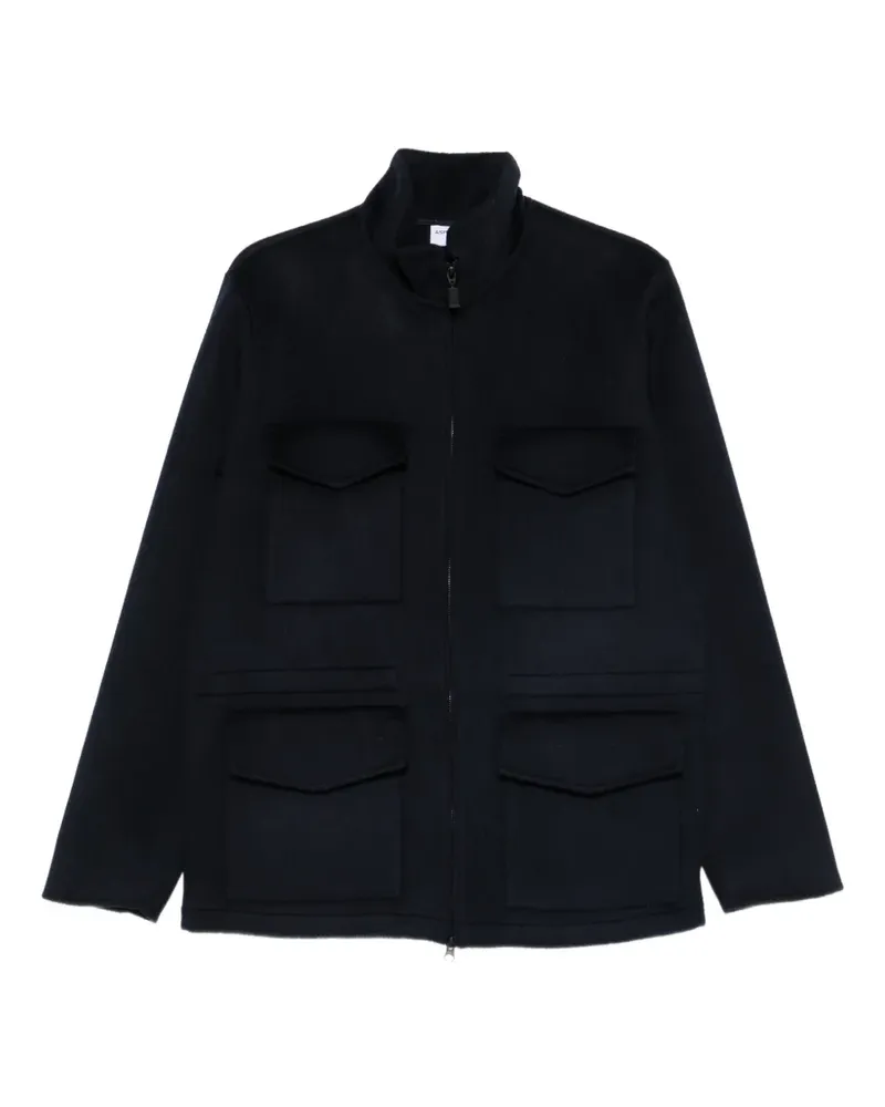 ASPESI flap-pocket wool jacket - Blau Blau