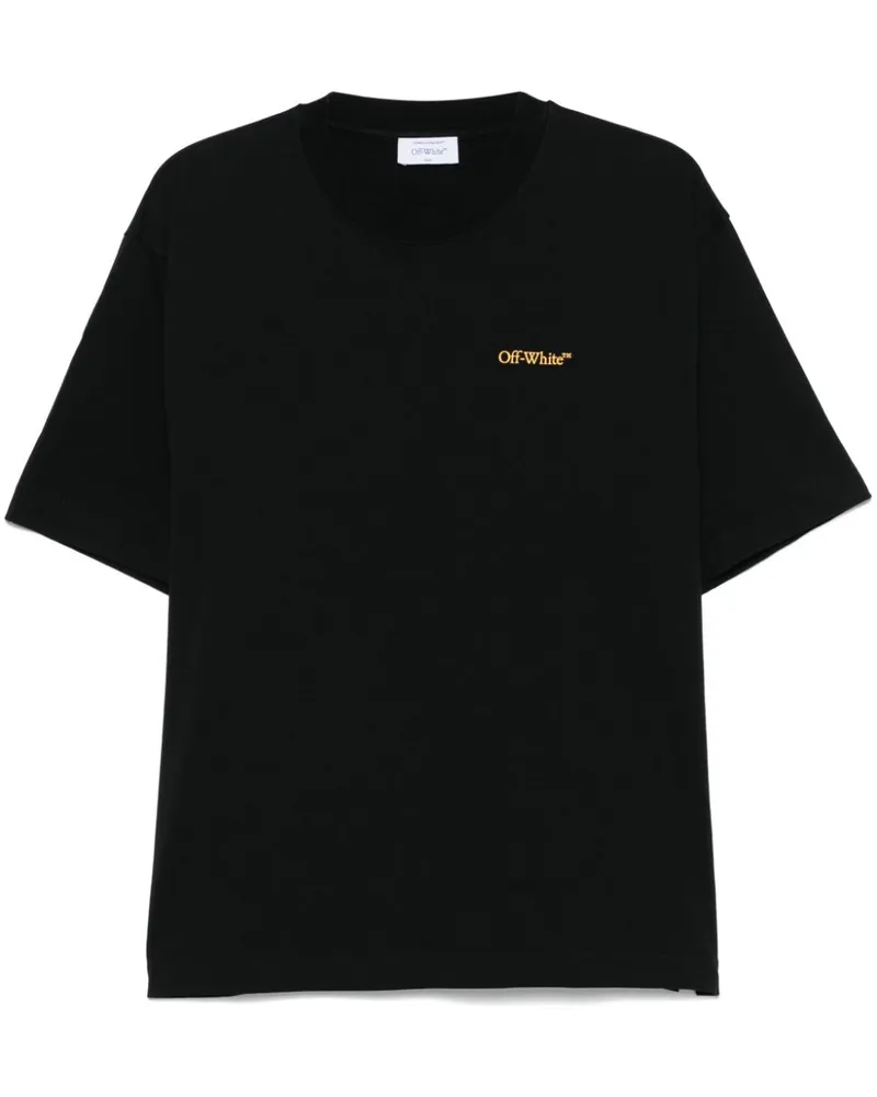 OFF-WHITE T-Shirt mit Pfeil-Streifen - Schwarz Schwarz