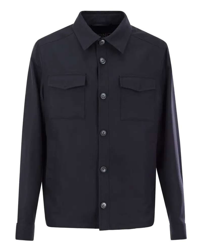 Herno Hemdjacke mit Klappentasche - Blau Blau