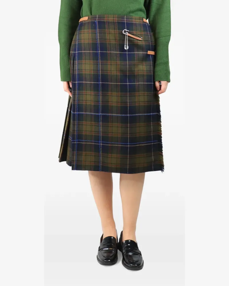 Lafayette148 tartan pleated skirt - Grün Grün